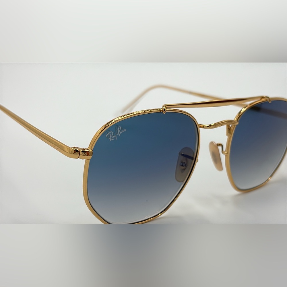 Ray-Ban Rb3648 Marshal Gold Frame with Blue Gradient Lenses 301/3F Arista 54mm - Picture 2 of 14